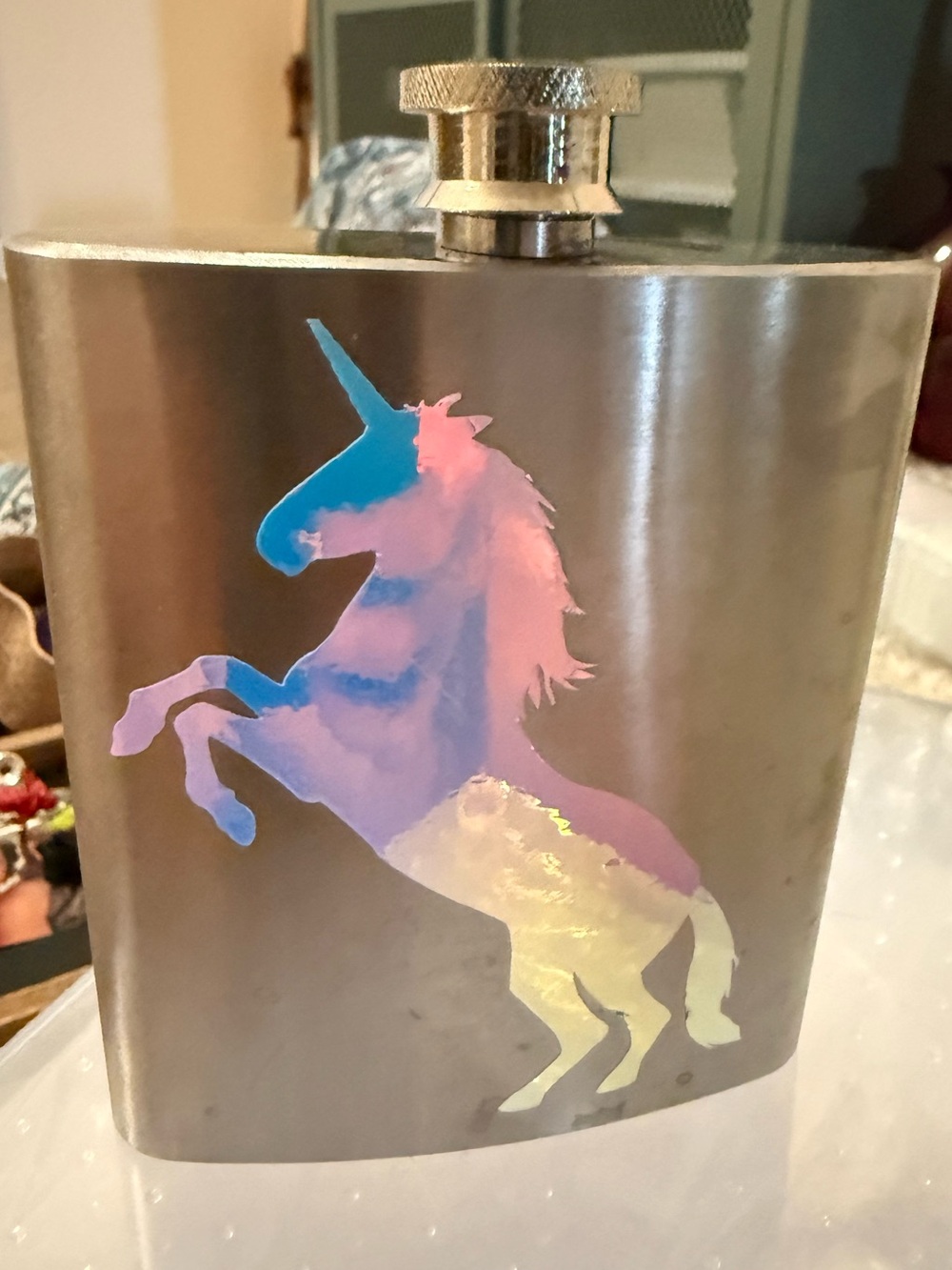 Set of 5 Unicorn Flask & 4 Assorted Can Koozies